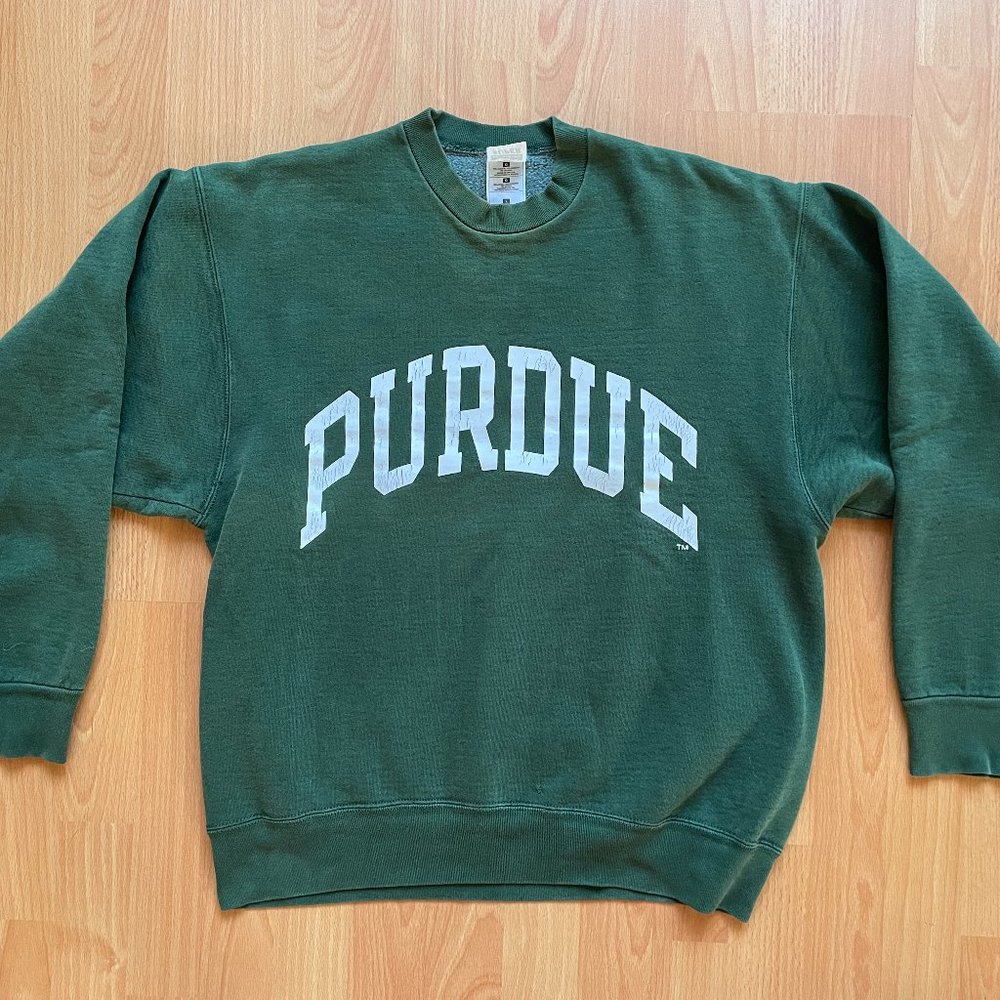 Vintage Purdue University Green Sweater Large